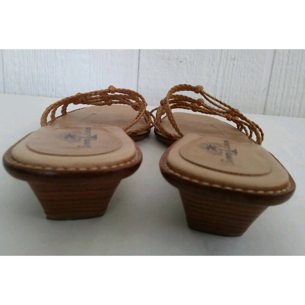 Tommy Bahama Women's Tan Knotted Braided Slip On Slide Low Heel Sandal Sz 8.5 M - Picture 4 of 8
